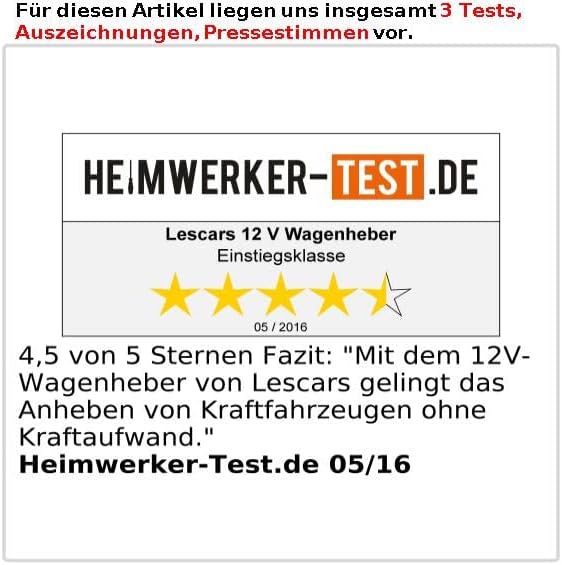 Elektrische krik – Autokrik – Schaarkrik – 12 V Krik – Wielkrik – 750 kg Hefvermogen – 11–34 cm Hefhoogte