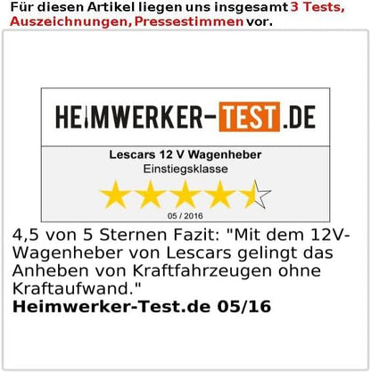 Elektrische krik – Autokrik – Schaarkrik – 12 V Krik – Wielkrik – 750 kg Hefvermogen – 11–34 cm Hefhoogte