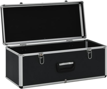 vidaXL Opbergkoffers 3 st aluminium zwart