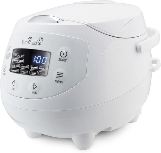 Rijstkoker – Mini Rijstkoker Wit – Multicooker – Stoomkoker – Rijststomer – 0,63 Liter Voor 1-3 Personen – 4 Rijstprogramma’s En 4 Multicooker-Functies