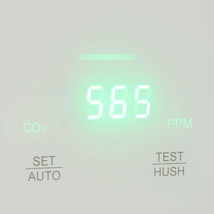 Smartwares - Luchtkwaliteitsalarm en - Sensor - Detecteert CO (Kooldioxide), Vochtigheid, Temperatuur - werkt op Netvoeding met Reservebatterij - FGA-13900