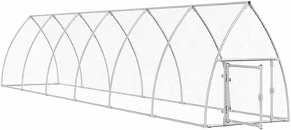 Kooi voor Kippen – Kippenhok – Buitenren – Dierenverblijf – Kippenren – Verzinkt Staal – Robuust & Weerbestendig – 600 x 105 x 120 cm