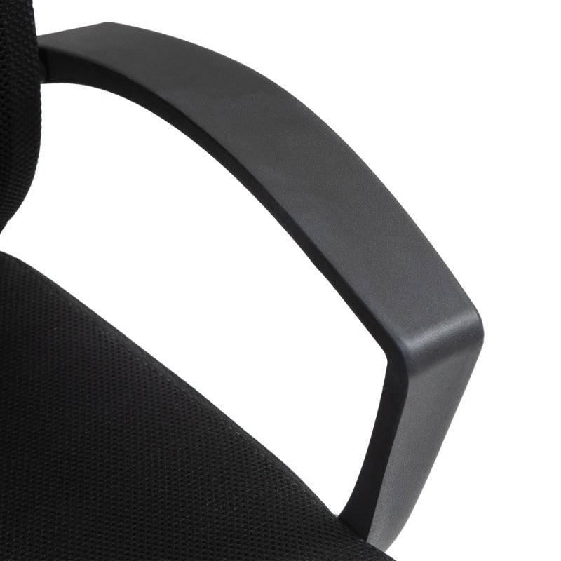 Bureaustoel – Bureaustoelen – Kantoorstoel – Draaistoel – Office Chair – Verstelbare Hoogte – Kantelfunctie Met Spanningregelaar – Max. 120,2 kg – Vijfwielig Niet-Markerend Onderstel – Zwarte Stof