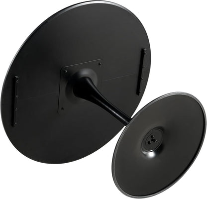 Scandinavische moderne ronde eettafel, bureau, bartafel, geschikt voor keuken, eetkamer, woonkamer en kantoor, voor 2-4 personen, diameter 100 cm, zwart