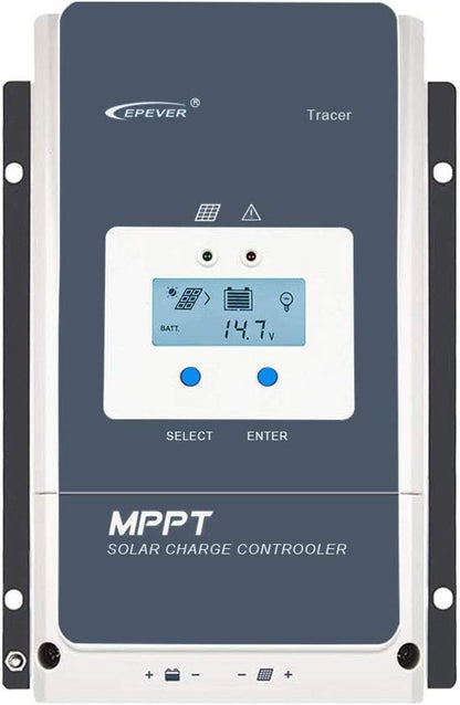 EPEVER 60A MPPT Solar Charge Controller 12V/24V/36V/48V met LCD Display, Open Circuit Voltage tot 150V voor Sealed, GEL, Flooded en User - Tracer 6415AN
