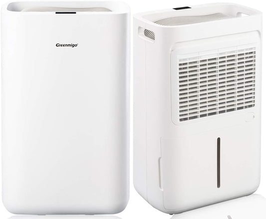 Elektrische Luchtontvochtiger 13L/24h Ontvochtigingsprestaties Kamergrootte max.50m²,Kamerontvochtiger Stille Luchtreiniger voor Huis,Kantoor,Kelder etc.-Tegen Vocht,Schimmel