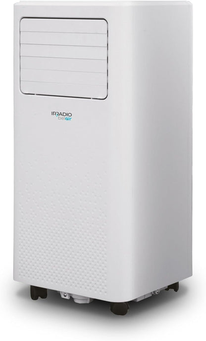Vigo 9 Draagbare airconditioner, 9000 BTU, met warmtepomp en luchtontvochtiger, R290-gas, geavanceerde functies, draadloze lcd-afstandsbediening, programmeerbare timer en wielen, 63 dB