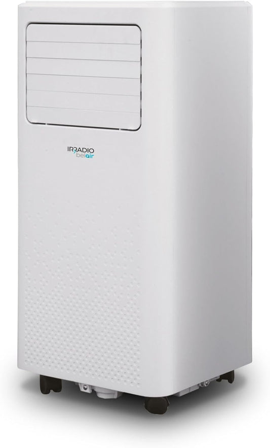 Vigo 9 Draagbare airconditioner, 9000 BTU, met warmtepomp en luchtontvochtiger, R290-gas, geavanceerde functies, draadloze lcd-afstandsbediening, programmeerbare timer en wielen, 63 dB