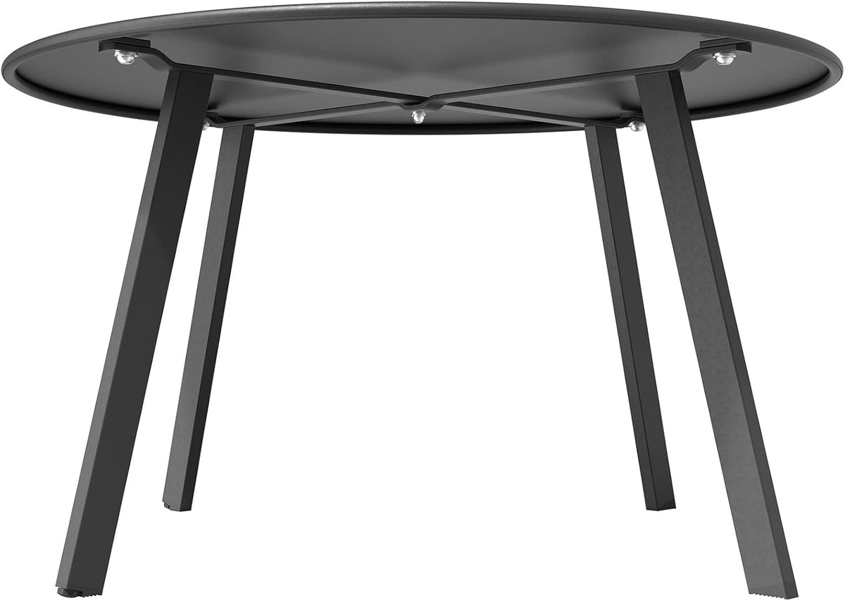 Grand Patio Ronde salontafel, verschillende kleuren, balkontafel, weerbestendig, bijzettafel voor buiten, binnen, woonkamer, kantoor, tuin, balkon (zwart)