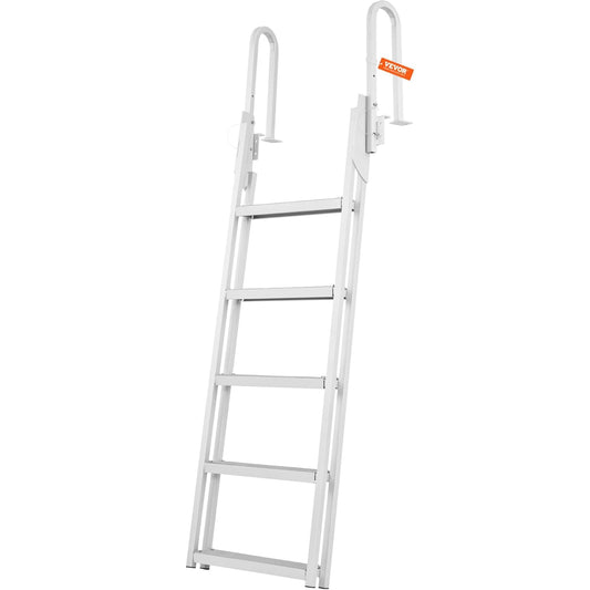 <font dir="auto" style="vertical-align: inherit;"><font dir="auto" style="vertical-align: inherit;">        VEVOR Folding Dock Ladder, 5 Steps, 158kg, Aluminum Pontoon Boat Ladder with Wide Step and Anti-Slip Rungs, Floating Ladder for Boarding Ships/Sea/