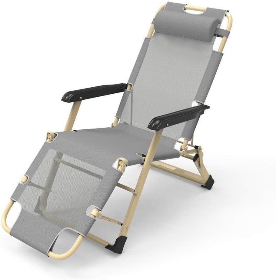 Bureaustoel – Tuinstoel – Fauteuil – Patio Lounger – Zero Gravity Relaxstoel – Opvouwbaar – Verstelbare Ligpositie – Roestbestendig Stalen Frame