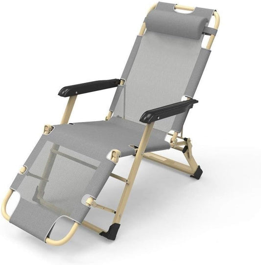 Bureaustoel – Tuinstoel – Fauteuil – Patio Lounger – Zero Gravity Relaxstoel – Opvouwbaar – Verstelbare Ligpositie – Roestbestendig Stalen Frame