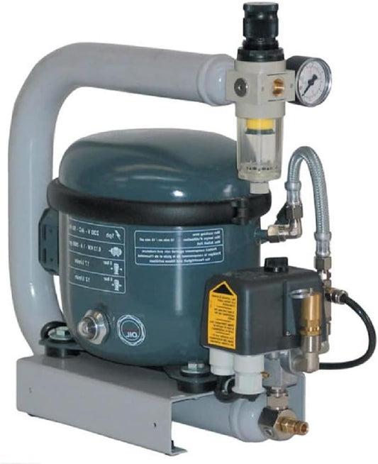 Stille Oliebad-Compressor – Luchtcompressor – Compressor – Airbrush Compressor – Oliebadcompressor – 1 Liter Tank – 30 dBA Geluidsniveau
