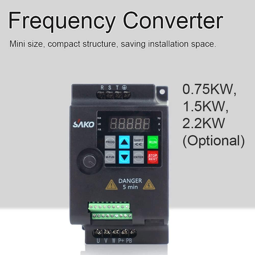 omvormer, VFD-converter, 3-fasen-omvormer, 380 V 2,2 kW motordriver, gebruikt voor de toerentalregeling van de spindelmotor