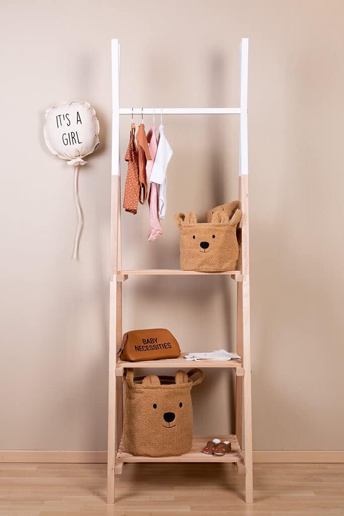 Childhome; Kledingkast; Kledingkast; opbergkast voor kinderkamer; tipi-vorm; beukenhout; robuust; 197 x 60 cm; kleur natuurlijk hout; wit