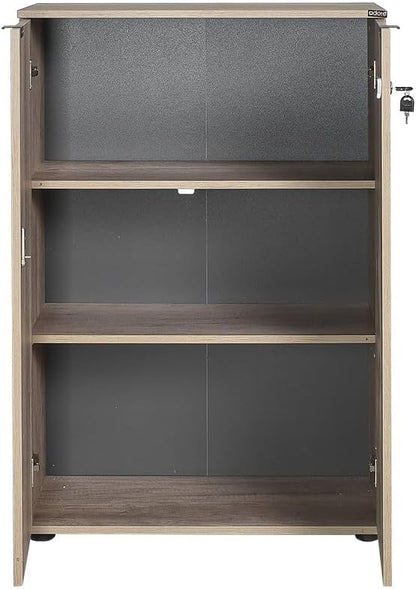Stijlvolle lichte walnoot boekenplank, 72 cm x 109 cm x 34 cm | 100% melamine gecoat deeltjesbord, 16 mm dik, ideaal voor moderne decoratie thuis en op kantoor