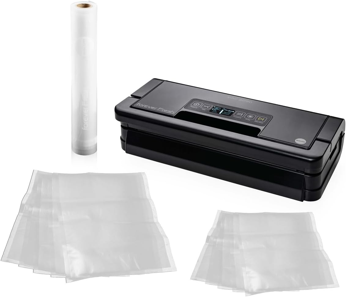 MACOM, Forever Fresh VAC8090 Professionele vacuümmachine van gepolijst staal, met lcd-display