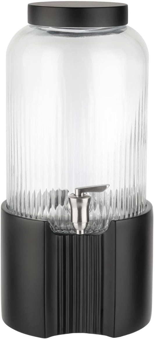 APS 10460 drankdispenser -ELEMENT - Ø 22 cm, H: 45 cm, 7 liter, basis en deksel van beton, zwart