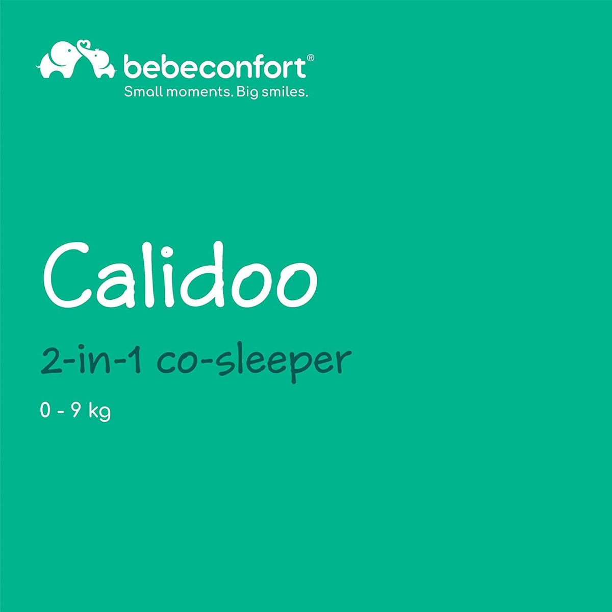 Bebeconfort Calidoo, 2-in-1 Baby Co-sleeper & Aanschuifbedje, 0 - 6 Maanden (0 - 9 kg), Verstelbaar, 5 Hoogtestanden, Groot Gewatterd Matras, Meshstof Zijkanten, Inklapbare Zijkant, Grey Mist