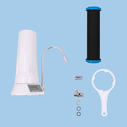 Digitaal op gootsteen waterfilter cartridge XM – Waterfilter – Spoelbakfilter – Kraanfilter – Keukenfilter – Digitale volumeteller – Filtercapaciteit tot 10.000 liter