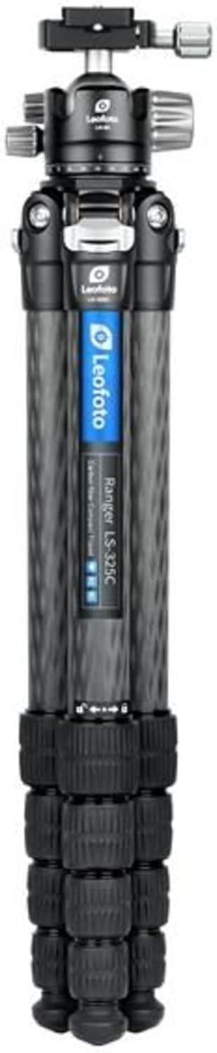 Carbon statief met kogelkop – Fotostatief – Camerastatief – Driepoot – Tripod – 10-Laags Carbon – Verstelbare Poten in 3 Hoeken
