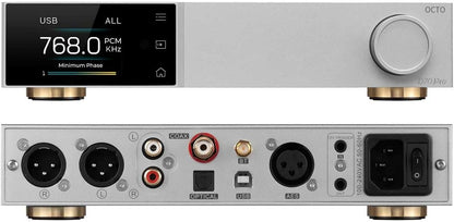 DAC – Digitaal Analoog Converter – Audio Converter – HiFi DAC – Zwarte Stationaire DAC – Bluetooth 5.1 met LDAC – Display en RCA en XLR aansluitingen