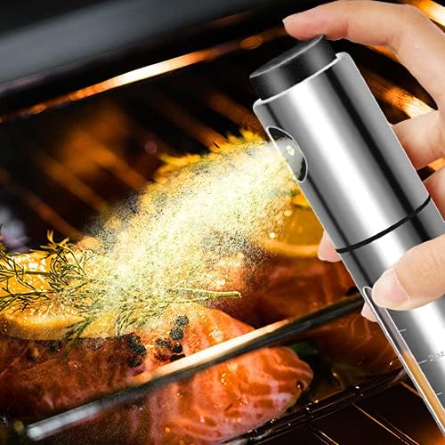 Oliesproeier voor koken, 100 ml roestvrij staal, oliedispenser voor airfryer, keukenaccessoires, oliefles voor salade, barbecue, bakken, braden, grillen