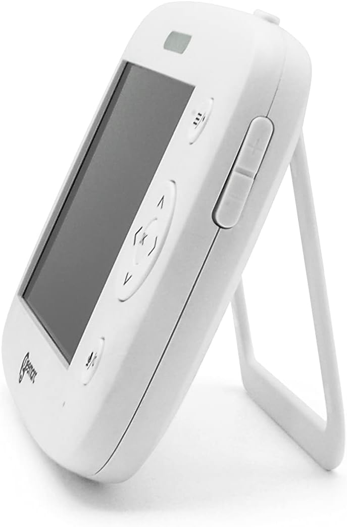Geemarc Amplicall Sentinel Babymonitor met kleurendisplay en bidirectionele radio, geluids-, bewegings- en temperatuurdetector, krachtig alarm van 95 dB en trillingskussen, Franse versie