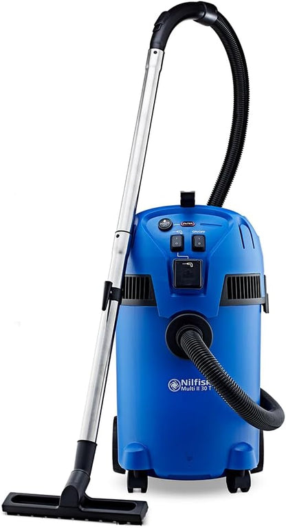 Nilfisk Multi II 30L T nat- en droogzuiger voor huis, tuin en auto - stofzuiger met of zonder zak (1400 W)