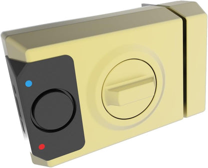 Lince SMARt7930 Slim deurslot - aangesloten nachtschoot 100 dB alarm, app-bediening, afstandsbediening en hoge beveiliging - USB-C oplaadbaar - goud