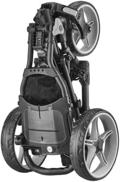 Caddytek CaddyLite One Swivel versie 8 golftrolley, 3-wielen, 360° zwenkbaar voorwiel, inklapbaar met één klik, lichtgewicht, verstelbare duwbeugel