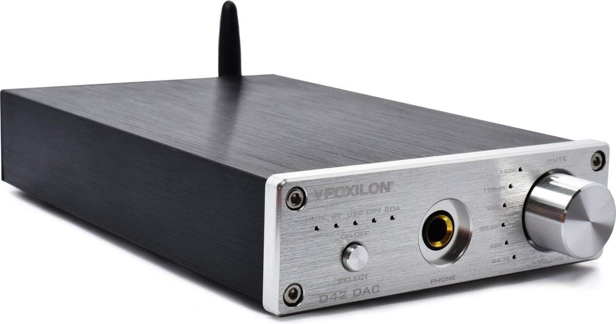 DAC – Hoofdtelefoonversterker – Koptelefoonversterker – Digitaal-naar-analoog Converter – Voorversterker – Bluetooth 5.0 met aptX – 4 Digitale Ingangen