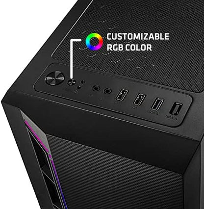 BEASTCOM Q3 Essential Gaming, 8-draads gaming-pc, AMD Ryzen 5 4 x 4,20 GHz, Vega 11 Core 4K Graphic, 16 GB RAM, 1 TB SSD, HDMI, USB 3.2, WLAN, Windows 11 Pro