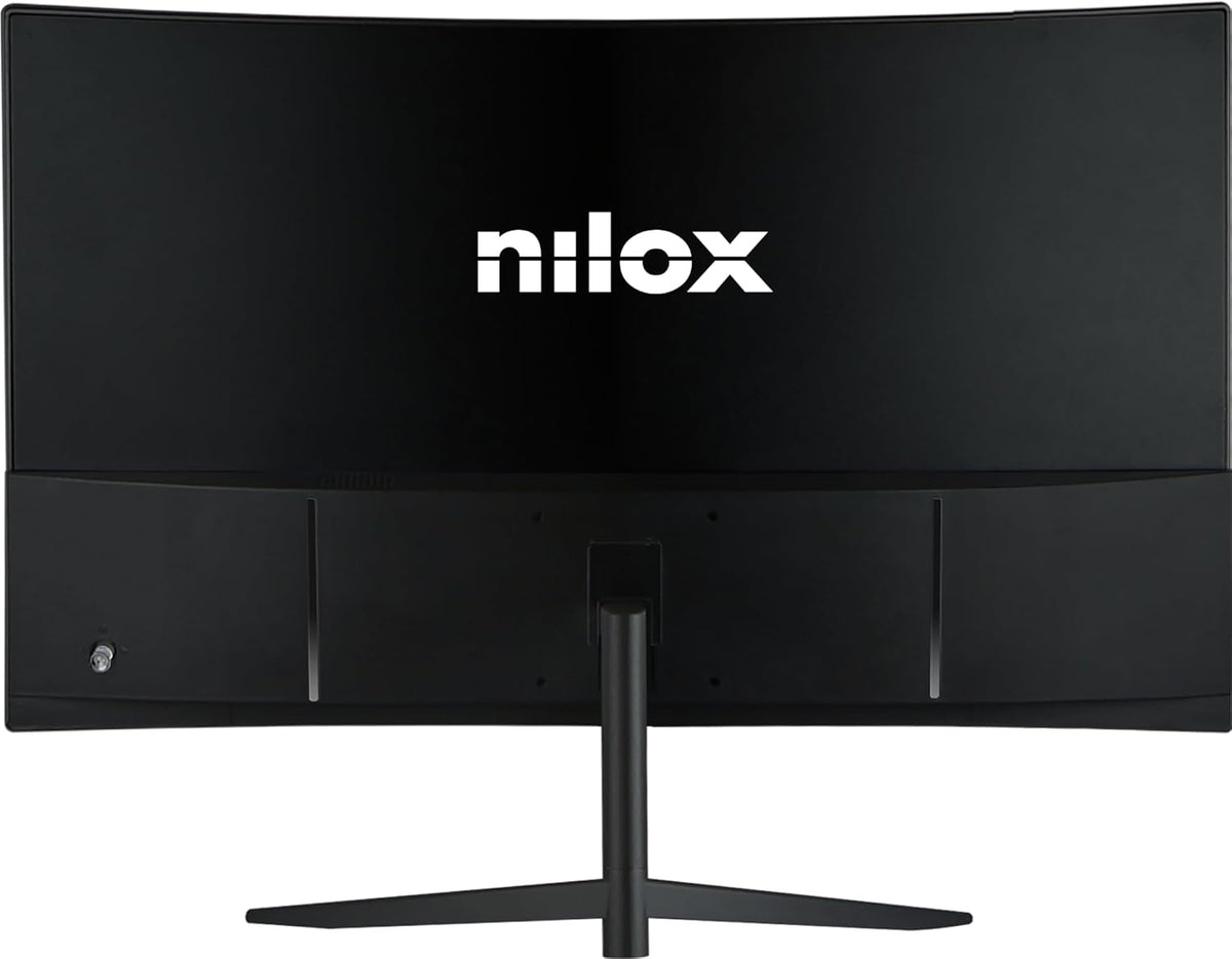 Nilox NXM24CRV2001 24 inch gebogen monitor, Full HD, 200 Hz gaming-display, computermonitor met VESA-ondersteuning 75 x 75 mm, VA-technologie, HDMI 2.1 en DP 1.4-aansluitingen