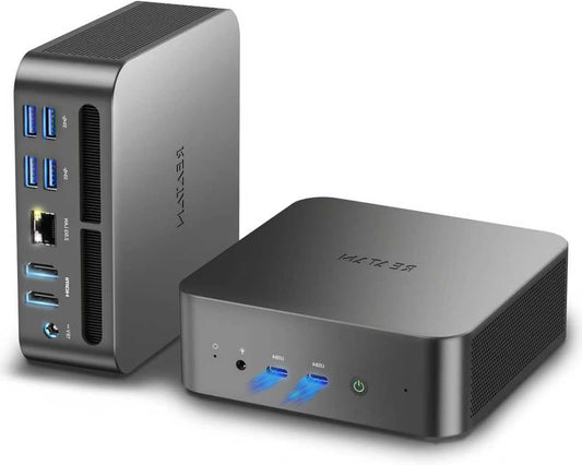Reatan Alloy 9 Mini Gaming PC Ryzen 9 7940HS (up to 5.2GHz) 32GB DDR5 1TB SSD 5600MHz RAM, Desktop Mini Computers, Radeon 780M Graphics, Quad Display 2.5Gbps LAN, HDMI 2.1, 8K USB 4.0 Wi-Fi - QUORE
