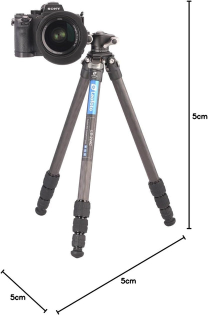 LEOFOTO Carbon driepootstatief LS-224C Ranger + Ballhead LH-25 + korte middenkolom DC-222C