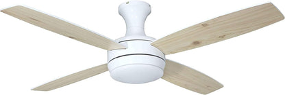 aireRyder Saturn plafondventilator met verlichting en afstandsbediening, stille ventilator met afstandsbediening en dimbare ledverlichting. Diameter 132 cm. Kleur: wit, draaivleugels in dennen/wit.