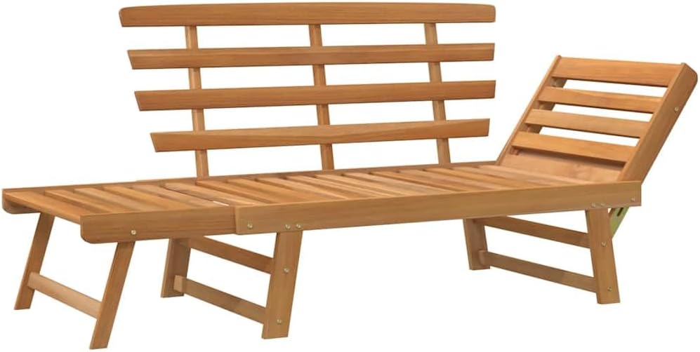 vidaXL Garden bench 2-in-1 190 cm solid acacia wood