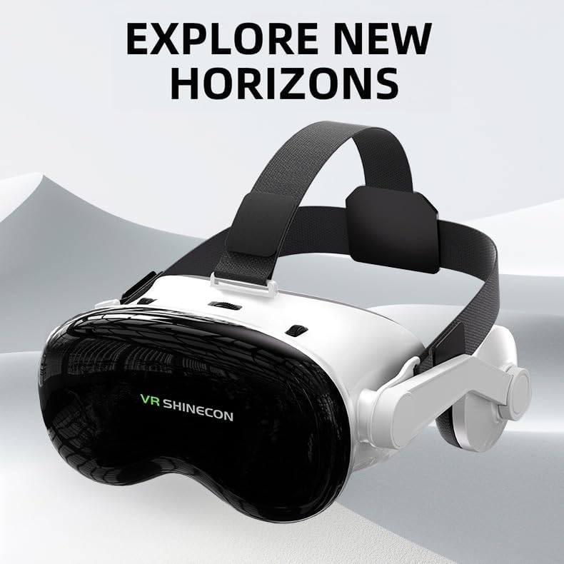 VR Headset voor iPhone en Android, 3D Virtual Reality VR Bril Met blauwe lichten voor VR Games Films & Video, Ondersteuning 4.7-7.0 "telefoon voor Jonge geitjes & Volwassenen met Afstandsbediening