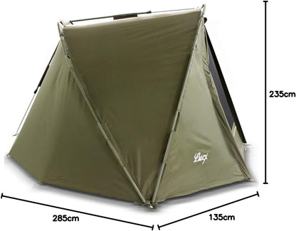 Lucx® Puma Vistent 1 Man Bivvy 1 man karpertent Carp Dome Fishing Tent 1 persoon visserstent waterkolom 10.000 mm campingtent