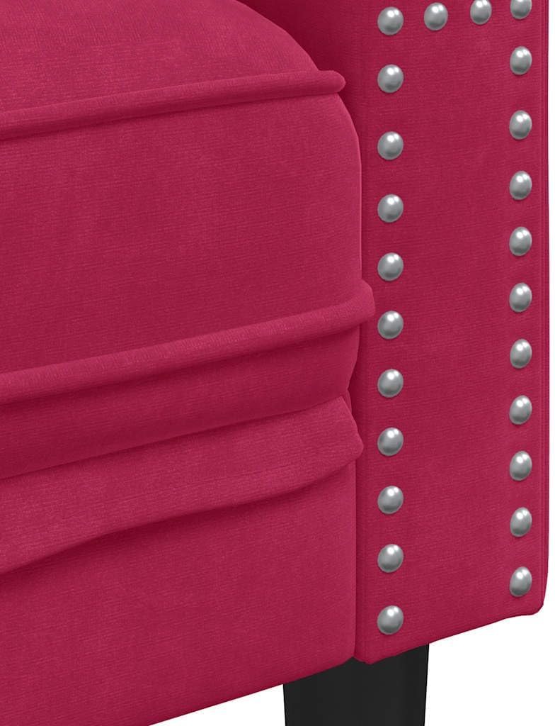 vidaXL Chesterfield Style 3 Seater Sofa with Bolsters Velvet Wine Red 3 Seater Sofa 3 Seater Sofa 3 Seater Sofa 3 Seater Sofa 3 Seater Sofa - QUORE