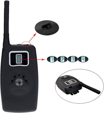 Lixada Digitale draadloze toetsmelderset met draagtas, visalarm met led-indicatoren en geluidssignaal, 4 toetsmelders + 1 ontvanger + 4 swings.