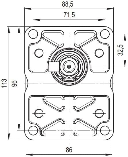 Hydraulische pomp, 18,75 l/min, astype - conisch 1:8, poorttype: GAS (BSP)