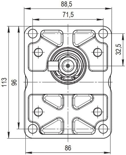 Hydraulische pomp, 18,75 l/min, astype - conisch 1:8, poorttype: GAS (BSP)
