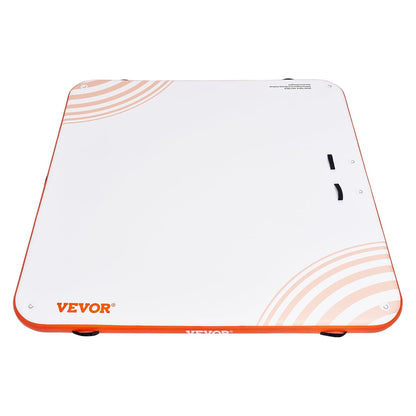 VEVOR Opblaasbaar zwemdok, 2,13 x 2,13 m, opblaasbaar dockplatform, antislip water-zwemdockmat met draagbare draagtas en afneembare ladder, zwemplatform-eilandvlot voor zwembad