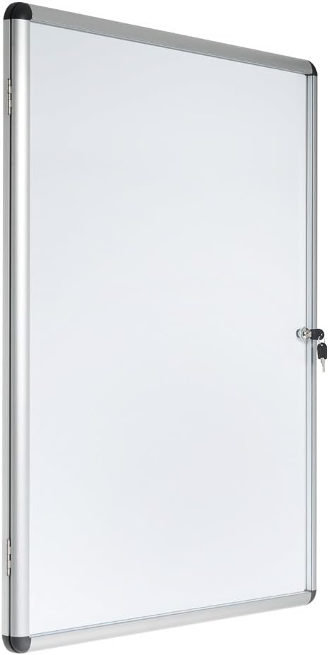 Bi-Office Magnetische vitrine Enclore, gelakt stalen oppervlak, acryl deur, aluminium frame, 72 x 67,4 cm (6X A4), wit