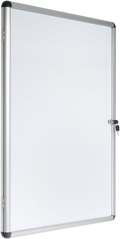 Bi-Office Magnetische vitrine Enclore, gelakt stalen oppervlak, acryl deur, aluminium frame, 72 x 67,4 cm (6X A4), wit