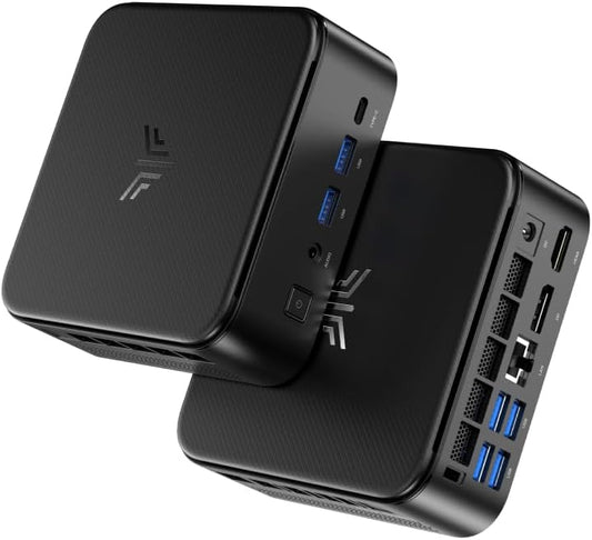 NiPoGi E3B Mini-pc, AMD Ryzen 7 5700U, 32 GB Dual DDR4, 512 GB Nvme PCle3.0 SSD, micro-desktopcomputer met Radeon RX Vega 8 ondersteuning, DP+HDMI Type-C 4K, wifi 6, BT5.2 voor business/thuis/kantoor