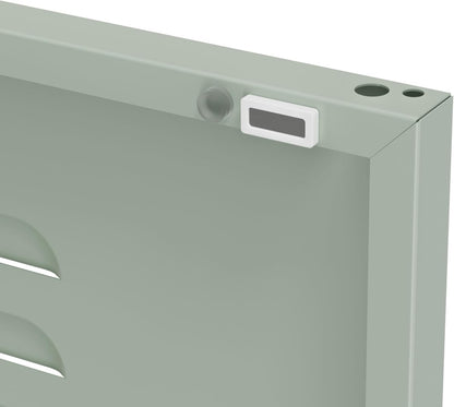 Locker Cabinet Metal 35x50x180cm / 90x50x180cm – Storage Cabinet with Adjustable Shelves, Steel Wardrobe/Wardrobe Industrial (Green, 35x50x180cm (LxWxH)) - QUORE