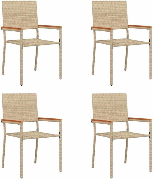 vidaXL Modern Outdoor Seating - Garden Chair, Patio Chair, Patio Lounge Furniture. Ergonomic, UV Resistant, Stackable, Weatherproof, Minimalist Design. - QUORE